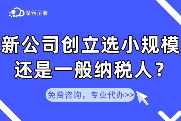 新公司创立选择小规模还是一般纳税人？有区别吗？