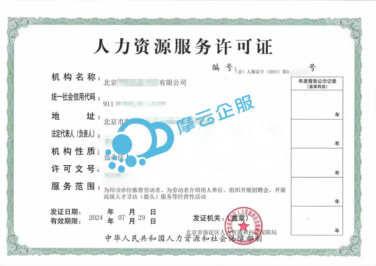 北京通州区经营性人力资源机构之《人力资源服务许可证》办理流程！